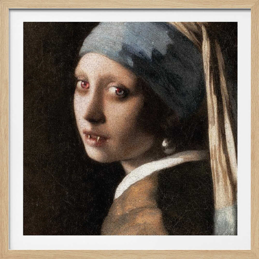 Girl With Pearl   the Undead Edition - Poster / Art Print