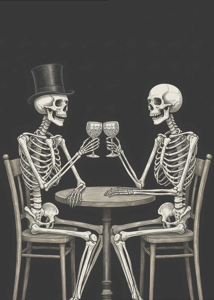 Celebrating Skeletons - Poster / Art Print