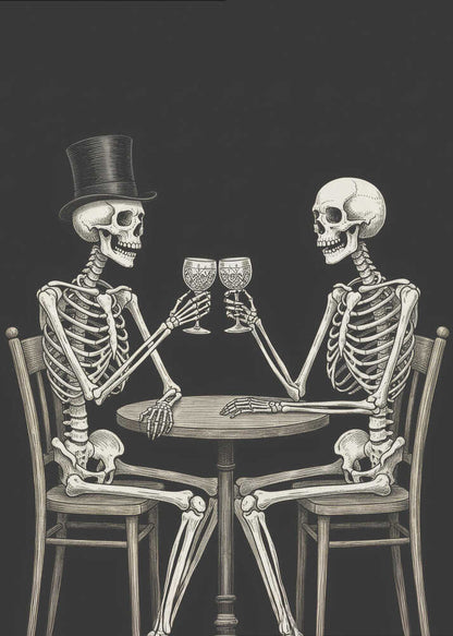 Celebrating Skeletons - Poster / Art Print