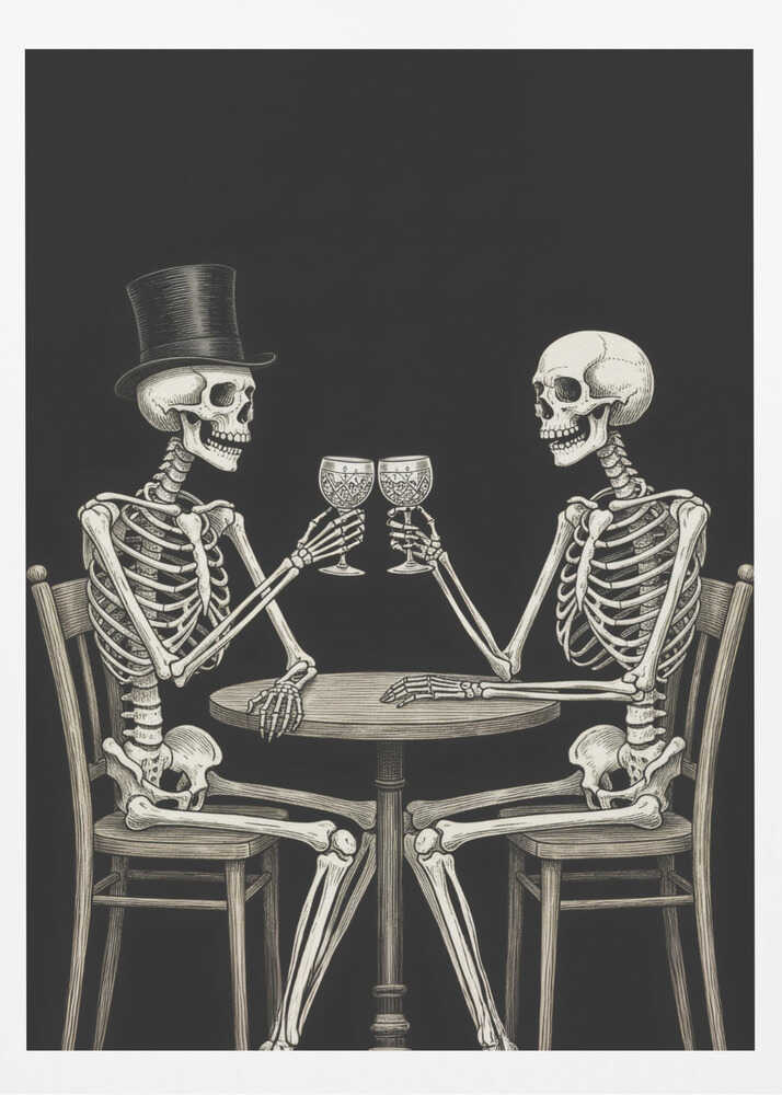 Celebrating Skeletons - Poster / Art Print