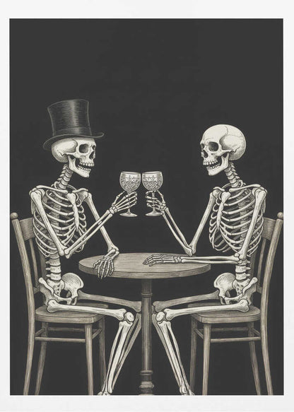 Celebrating Skeletons - Poster / Art Print
