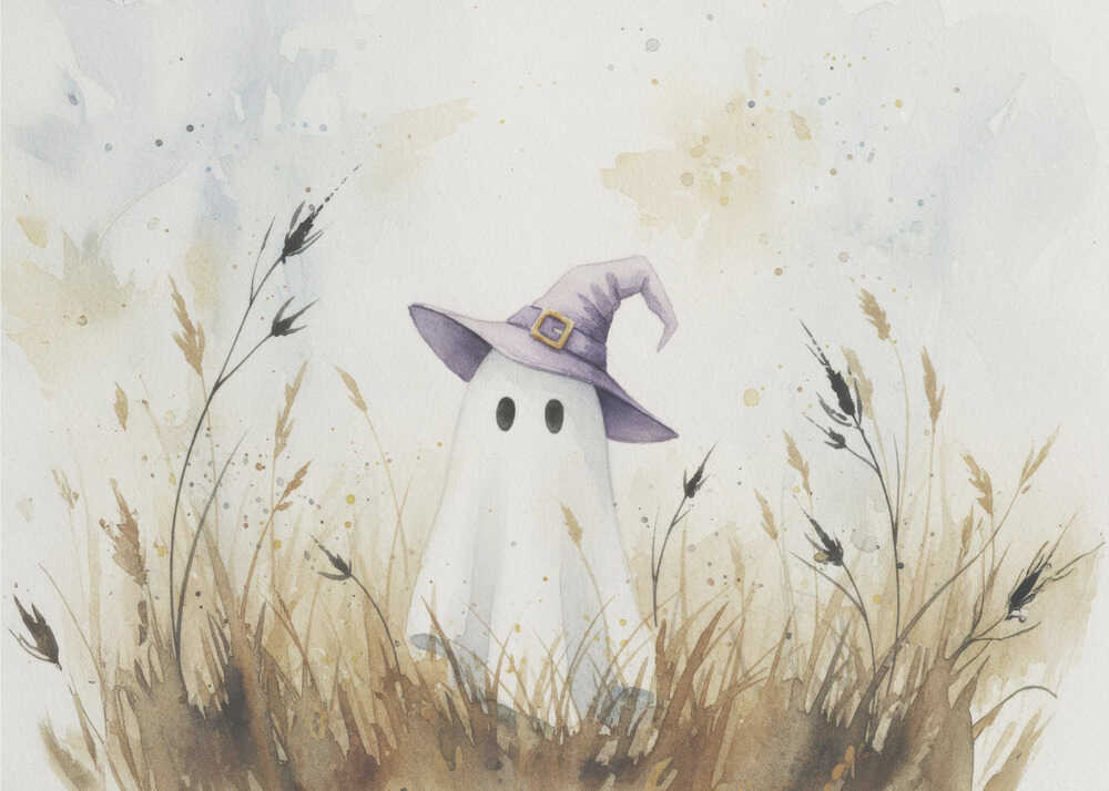 Cute Halloween Ghost - Poster / Art Print