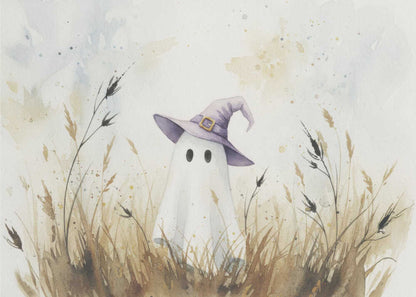 Cute Halloween Ghost - Poster / Art Print