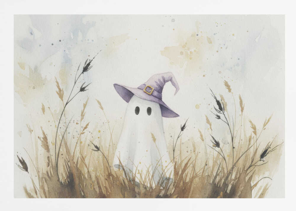 Cute Halloween Ghost - Poster / Art Print