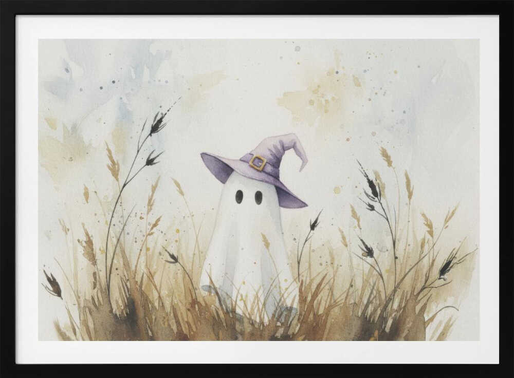 Cute Halloween Ghost - Poster / Art Print