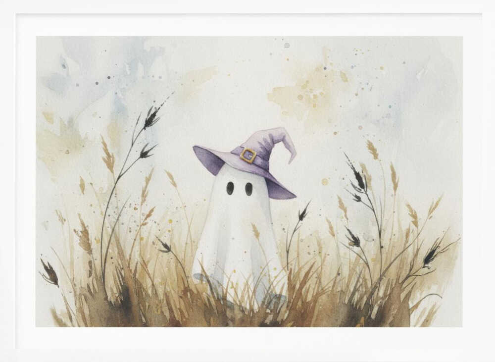 Cute Halloween Ghost - Poster / Art Print