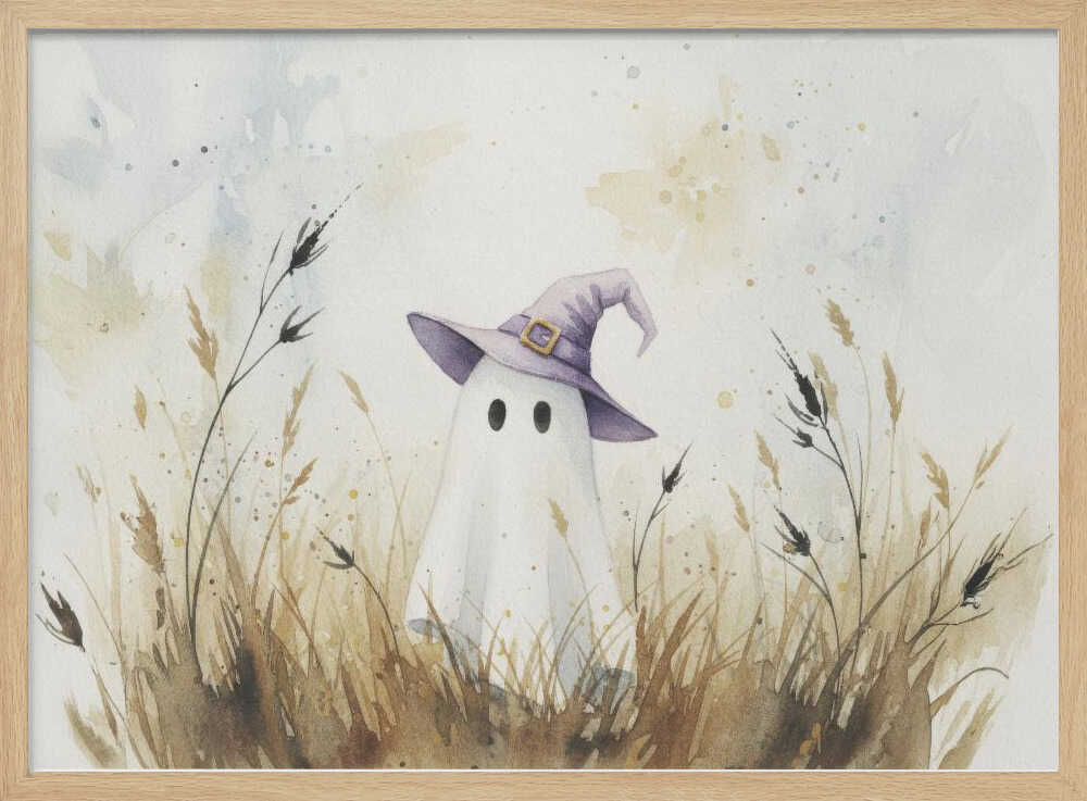 Cute Halloween Ghost - Poster / Art Print