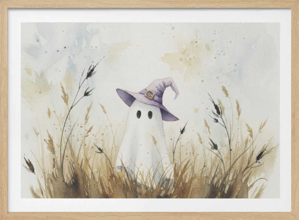Cute Halloween Ghost - Poster / Art Print