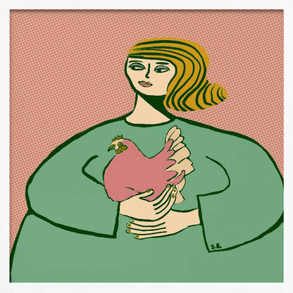 Chicken lady - Poster / Art Print