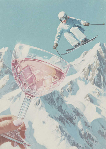 Sip and Ski - Poster / Art Print