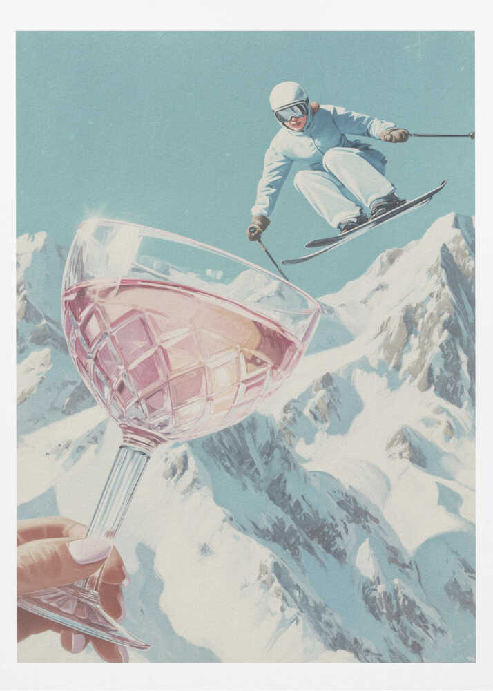 Sip and Ski - Poster / Art Print