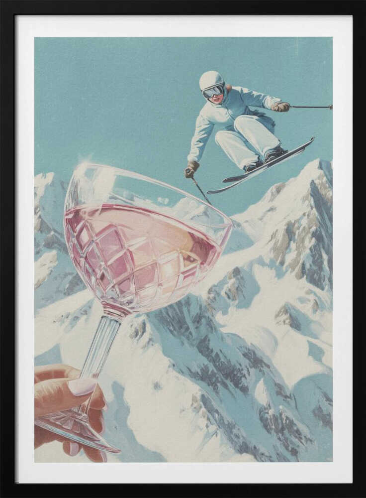 Sip and Ski - Poster / Art Print
