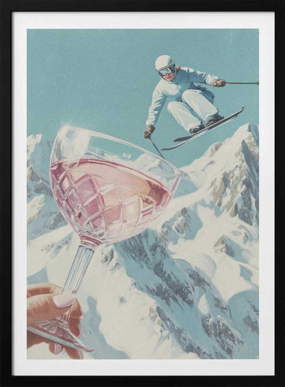 Sip and Ski - Poster / Art Print