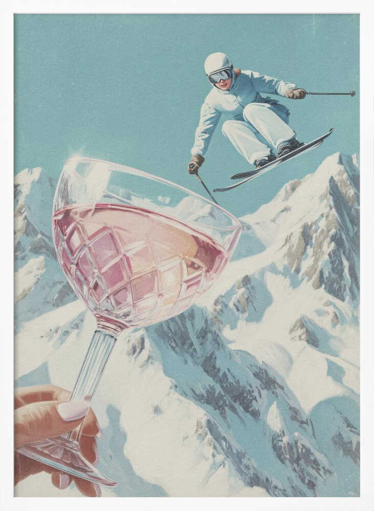 Sip and Ski - Poster / Art Print