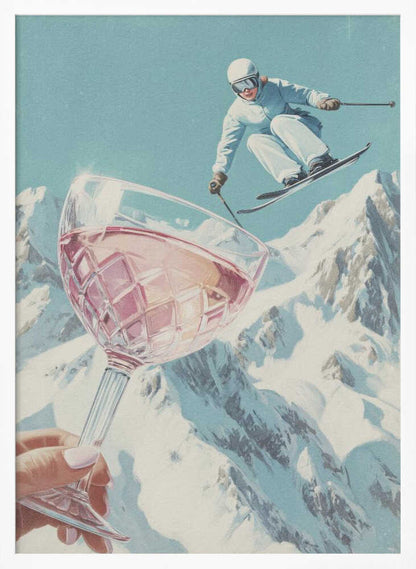 Sip and Ski - Poster / Art Print