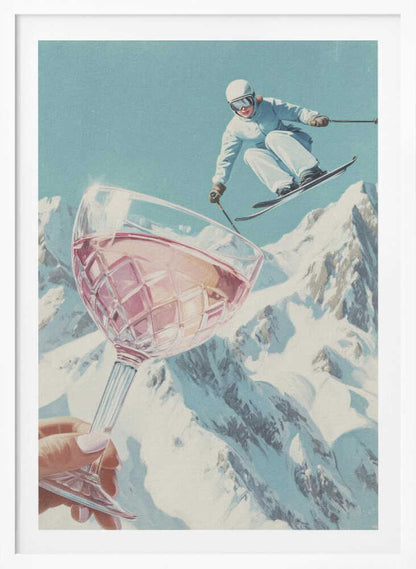 Sip and Ski - Poster / Art Print