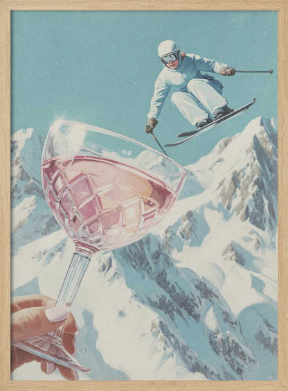 Sip and Ski - Poster / Art Print