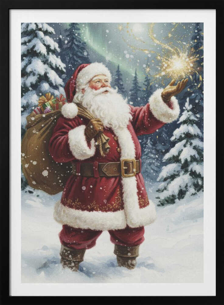 Santa Claus Magic - Poster / Art Print