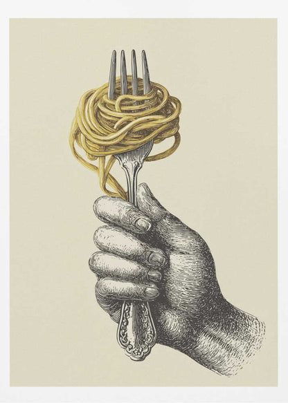 Spaghetti On A Fork - Poster / Art Print