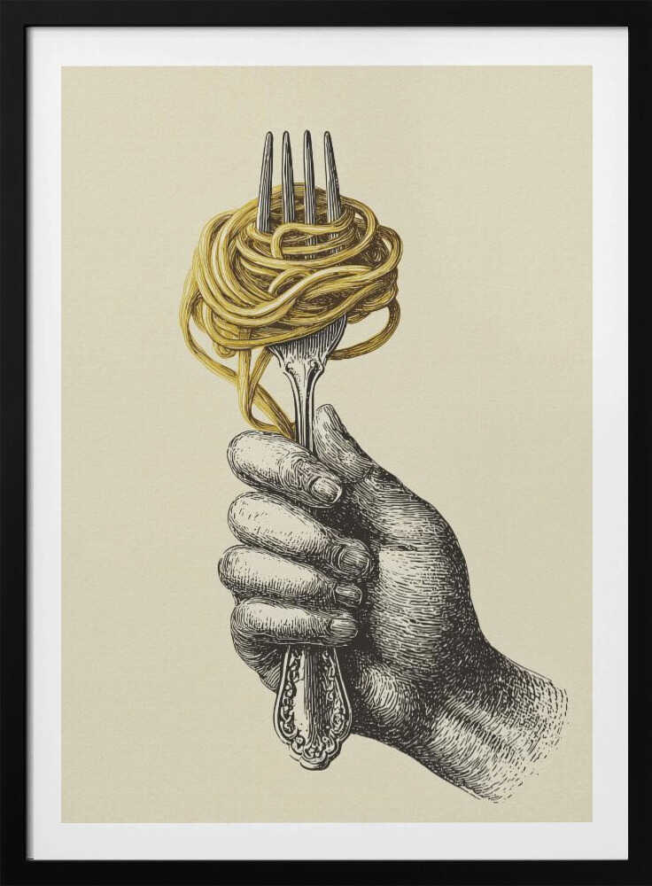 Spaghetti On A Fork - Poster / Art Print
