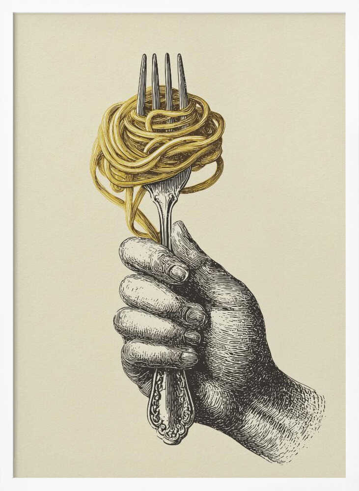 Spaghetti On A Fork - Poster / Art Print