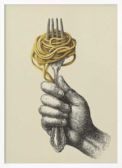 Spaghetti On A Fork - Poster / Art Print