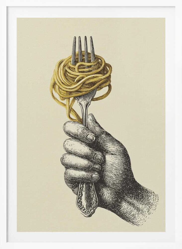Spaghetti On A Fork - Poster / Art Print