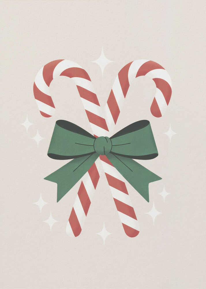Christmas Candy Canes - Poster / Art Print