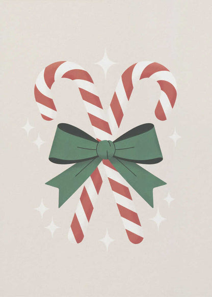 Christmas Candy Canes - Poster / Art Print