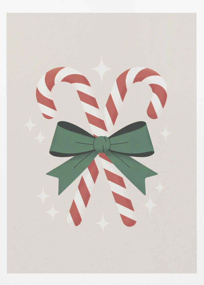Christmas Candy Canes - Poster / Art Print