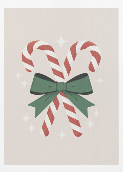 Christmas Candy Canes - Poster / Art Print