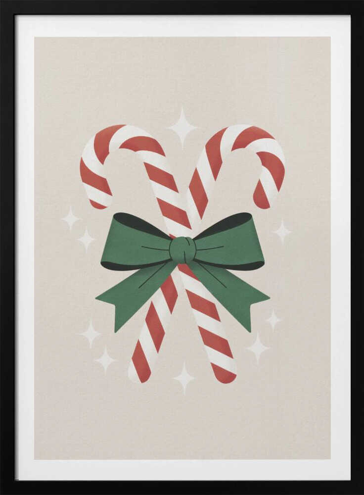 Christmas Candy Canes - Poster / Art Print