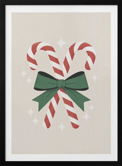 Christmas Candy Canes - Poster / Art Print