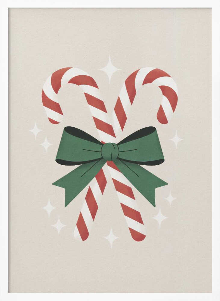 Christmas Candy Canes - Poster / Art Print