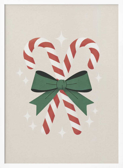 Christmas Candy Canes - Poster / Art Print