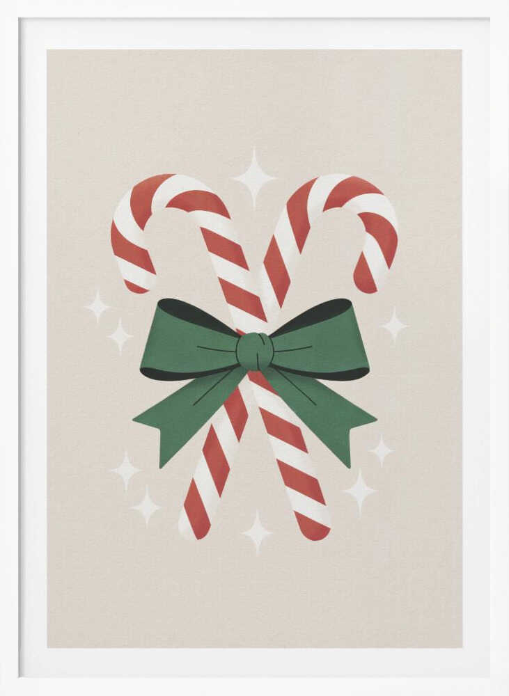 Christmas Candy Canes - Poster / Art Print