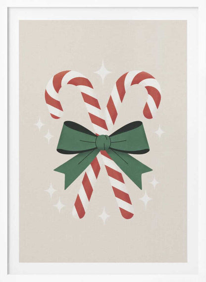Christmas Candy Canes - Poster / Art Print