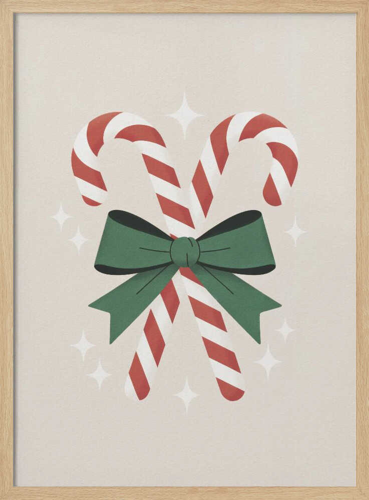 Christmas Candy Canes - Poster / Art Print