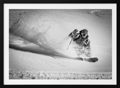 Henri making a powder turn... - Poster / Art Print