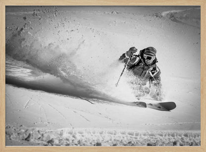 Henri making a powder turn... - Poster / Art Print
