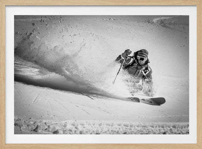 Henri making a powder turn... - Poster / Art Print