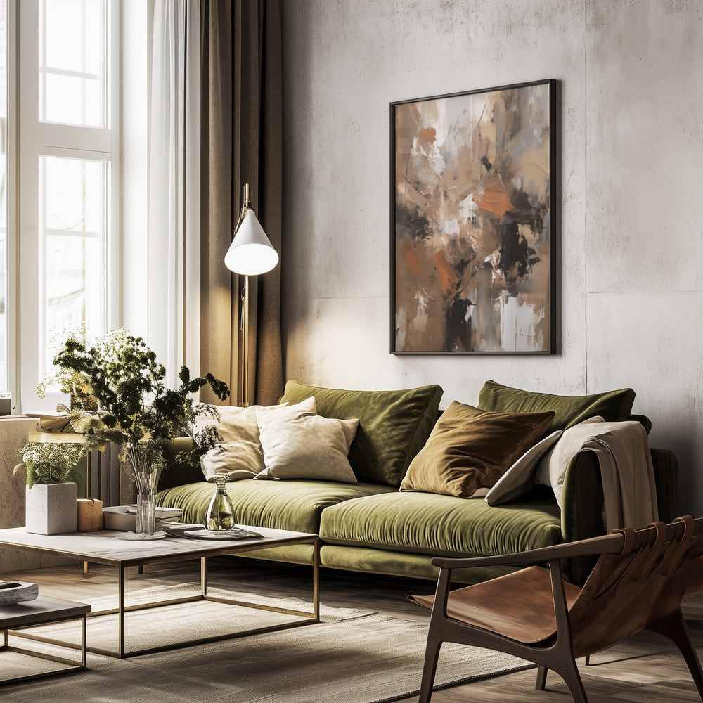 Abstract Mocha No 2 - Poster / Art Print - interiör