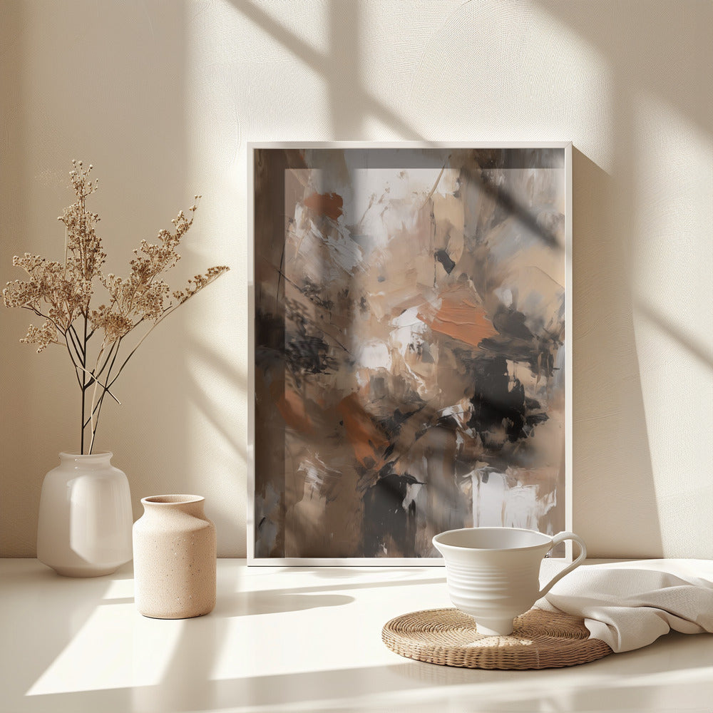 Abstract Mocha No 2 - Poster / Art Print - interiör