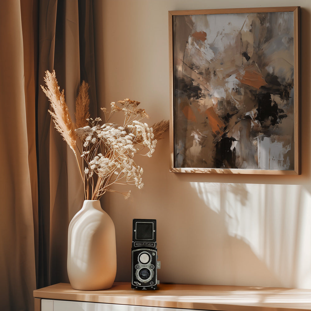 Abstract Mocha No 2 - Poster / Art Print - interiör