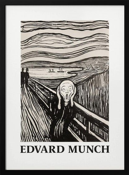 The Scream - The Scream - Monochrome Version - Poster / Art Print