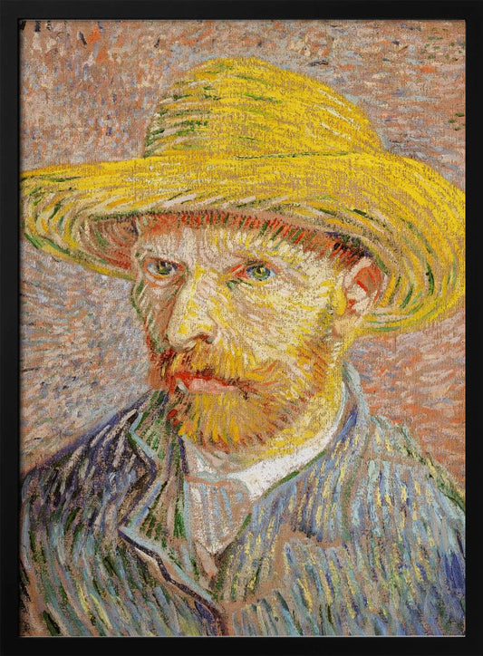 Self Portrait With Straw Hat - Poster / Art Print