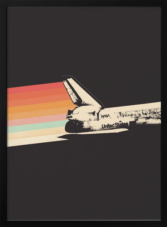 Space Ship Rainbow - Poster / Art Print