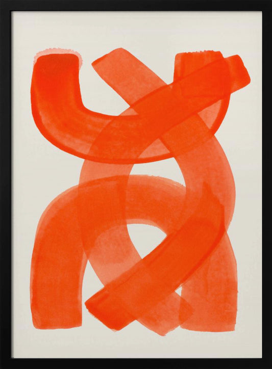 Orange Strokes - Poster / Art Print