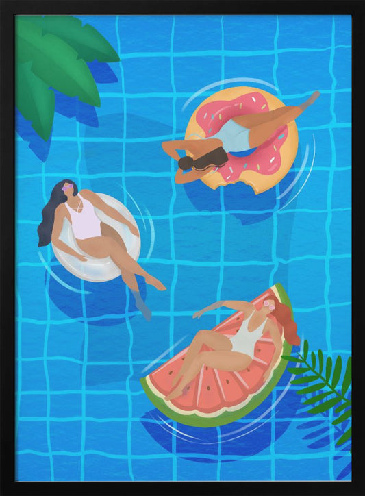 Pool Ladies - Poster / Art Print