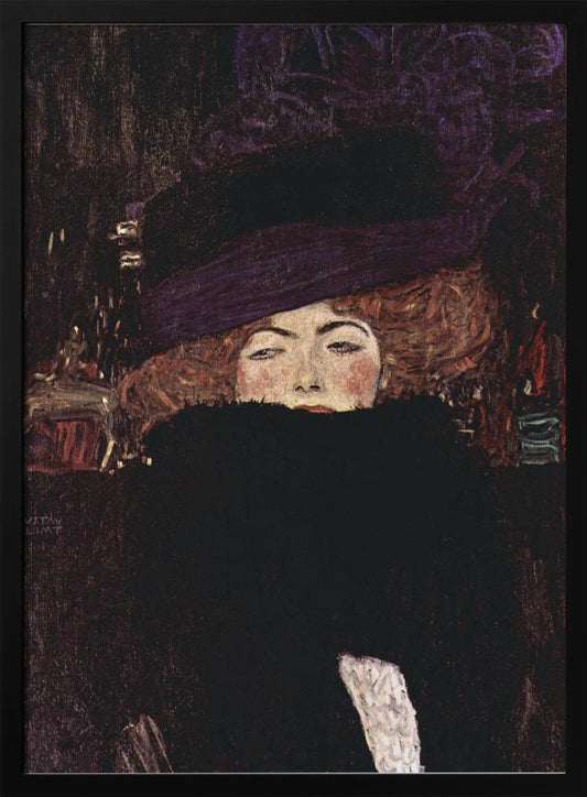Dame Mit Hut Und Federboa (1909) - Poster / Art Print